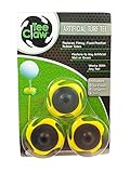 Tee Claw Golf Training Aid Kit, Artificial Turf Tee Holder and Training Aid (Yellow/Black, 3-Pack)