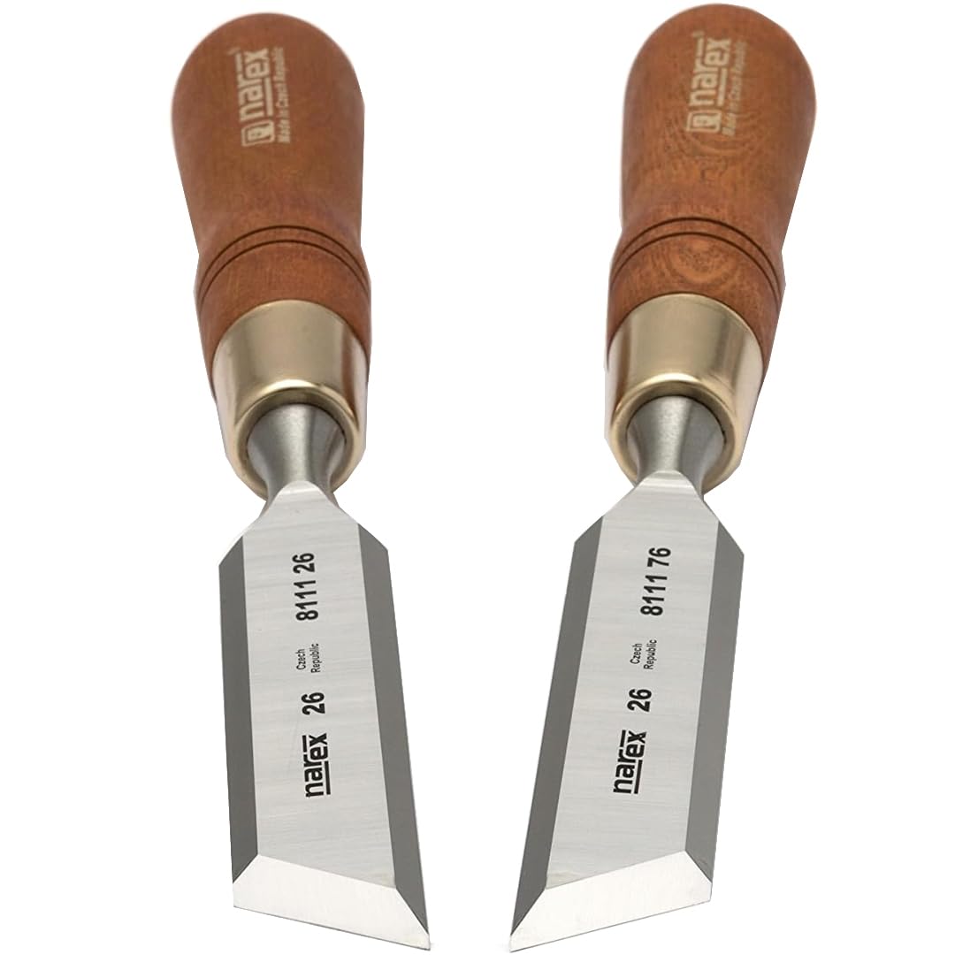 Narex Set of Skew Chisels Ø 26 mm - in Wooden Box - 2 Pieces