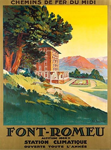 MAGNET Font Romeu Odeillo South France French Vintage Travel Advertisement Magnet Print