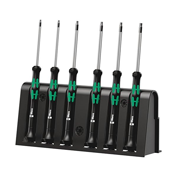 Wera Elektroniker TORXÂ® BO-Schraubendrehersatz 2067/6 + Rack, 6-teilig, 05118154001