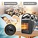 Space Heater, Personal Mini Electric Ceramic Heater, Adjustable Portable Thermostat and Multifunctional 750W/1500W Desk Heater Fan with Carrying Handle for Home Office