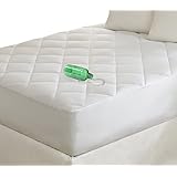 Madison Park Twin XL Mattress Protector Pad Waterproof Bed Cover, Breathable 300TC Sateen Cotton, Diamond Quilted Topper, Quiet Nights, Fitted Pocket Fits Up to 18 Inch, Machine Washable, White