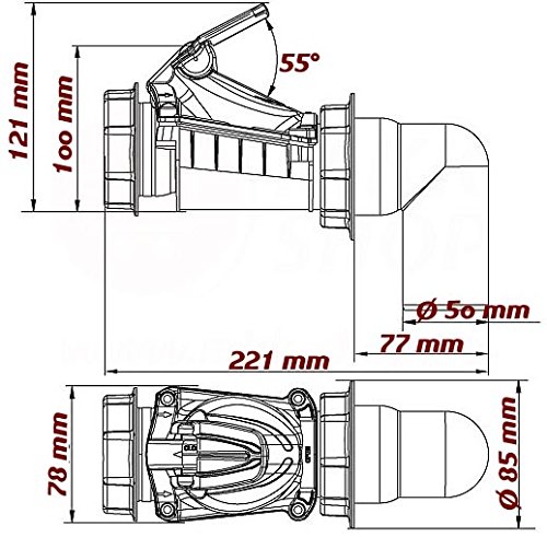 Rückstauverschluss Rückstauklappe DN 50 mm weiß grau Rückstauventil KG HT Rohr 6. Ø 50C grau – Bild 4