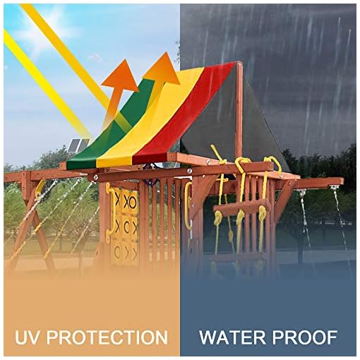 MOFEEZ 52" x 90" Swing Set Replacement Tarp for Play Set Outdoor, 100% PVC Vinyl Coated Marine Grade Fabric, Multi-Color - Image 5