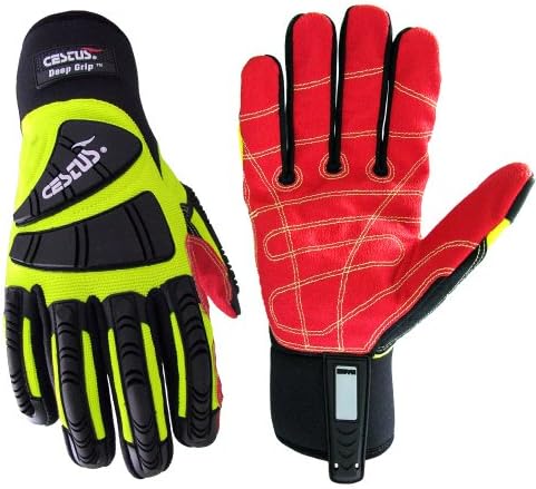 Cestus Pro Series Deep Grip Oil Resistant Impact Glove, Work, Cut Resistant, 4X-Large, Orange (Pack of 1 Pair)
