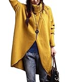 Gikim Women's Casual Plus Size Long Sleeve Chic Loose Knit Turtleneck Pullover Sweater