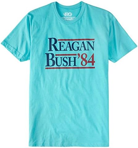Rowdy Gent. Reagan Bush 84' S/S Vintage Tee, Tahiti Blue, S