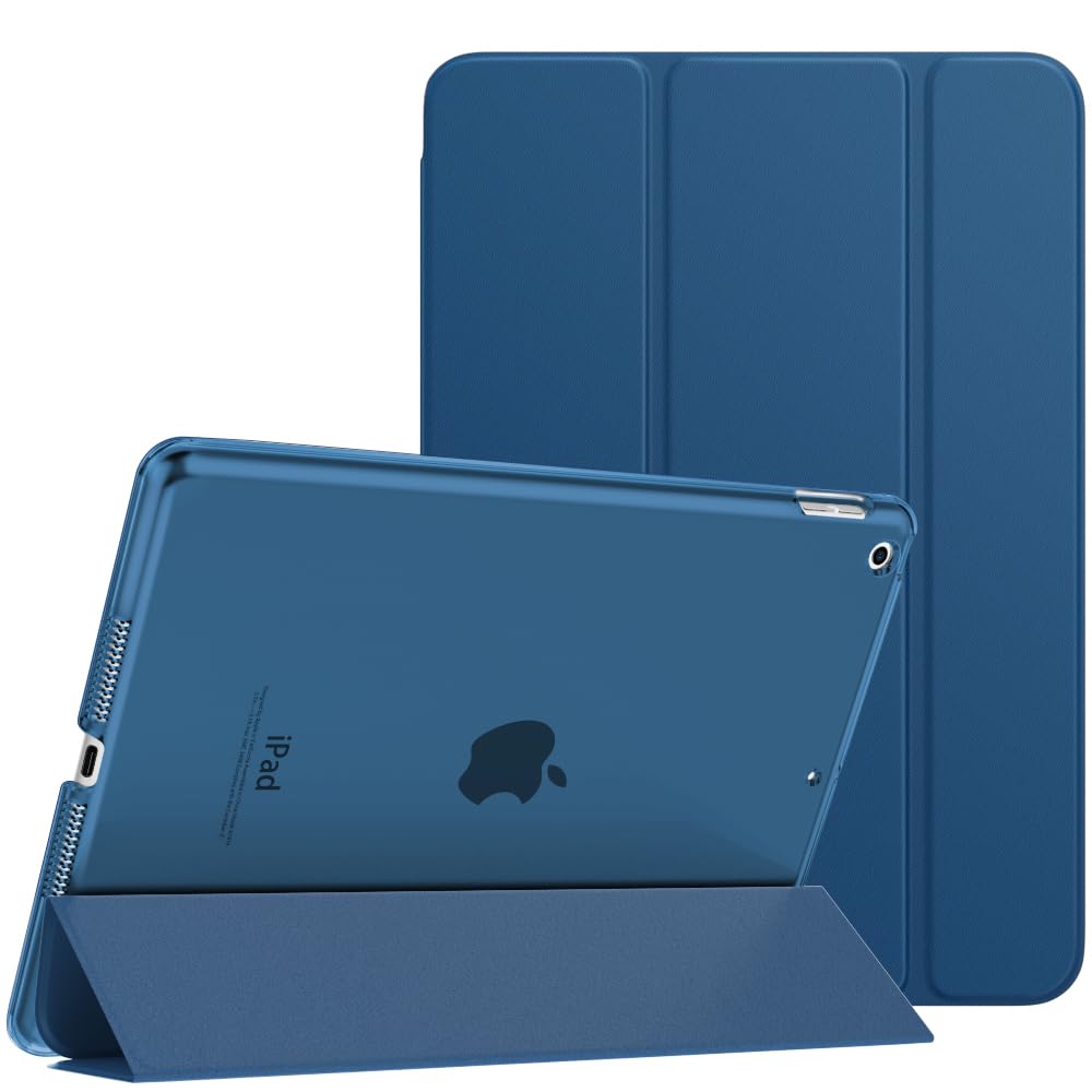 MoKo Protective Case Compatible with New iPad 9th/8th/7th Generation (2021/2020/2019), Tablet Case with Stand Matte Back Auto Sleep/Wake Function for iPad 10.2 Inch, Dark Sea Blue — image 1