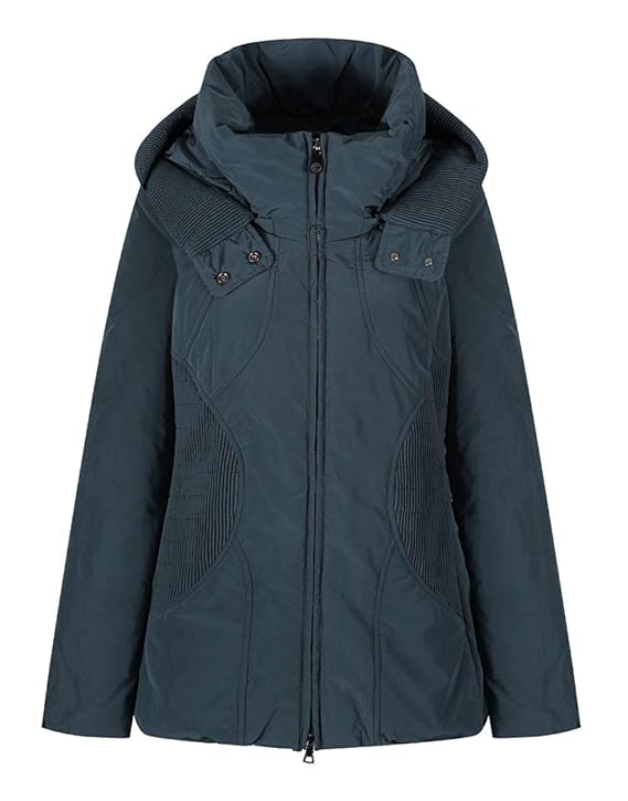 Creenstone Waist Detailwith Hood Womens Jacket 14 Reg Green Porcelaine