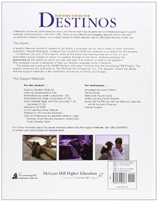 Destinos Student Edition w/Listening comprehension Audio CD, 2nd Edition