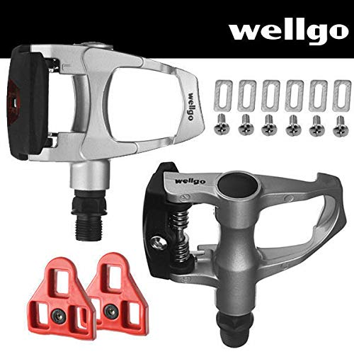 Wellgo Bike Look Delta (9 Degree Float) Compatible - Indoor Cycling & Road Bike Bicycle Pedal Set White - Thumbnail 3