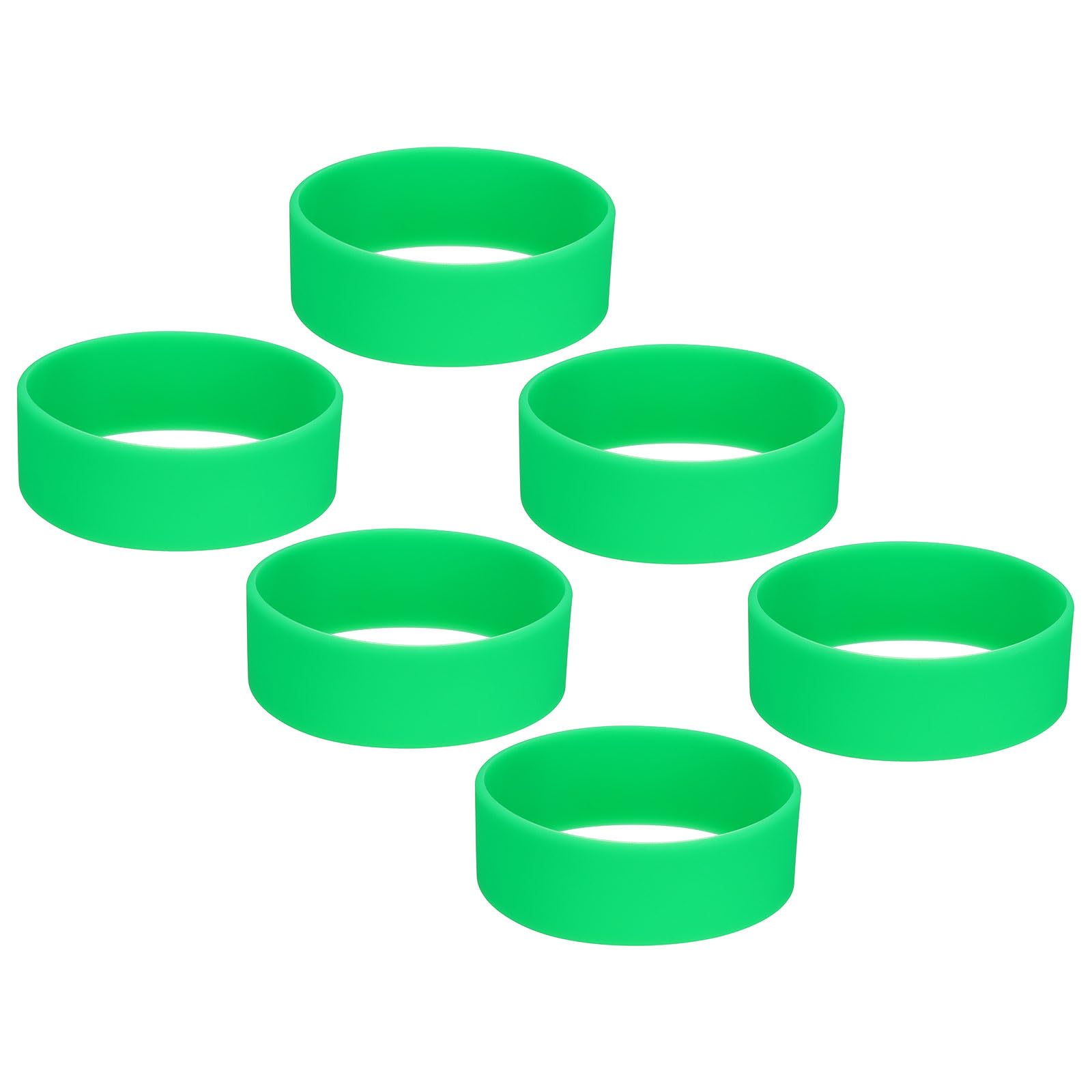 PATIKIL Elastic Sublimation Tumblers Holder Ring Bands, 6 Pcs Silicone Heat Resistant Sublimation Paper Wrap Ring for 20Oz Tumbler for DIY Craft Light Green