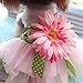 Sanwood Daisy Flower Gauze Tutu Dress Pet Dog Bowknot Princess Clothes Pet Only(S)