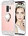 Caka Galaxy S9 Plus Case, Galaxy S9 Plus Glitter Case Mirror Series Luxury Cute Shiny Bling Mirror Makeup Case for Girls with Ring Kickstand Diamond TPU Case for Samsung Galaxy S9 Plus (Rose Gold)