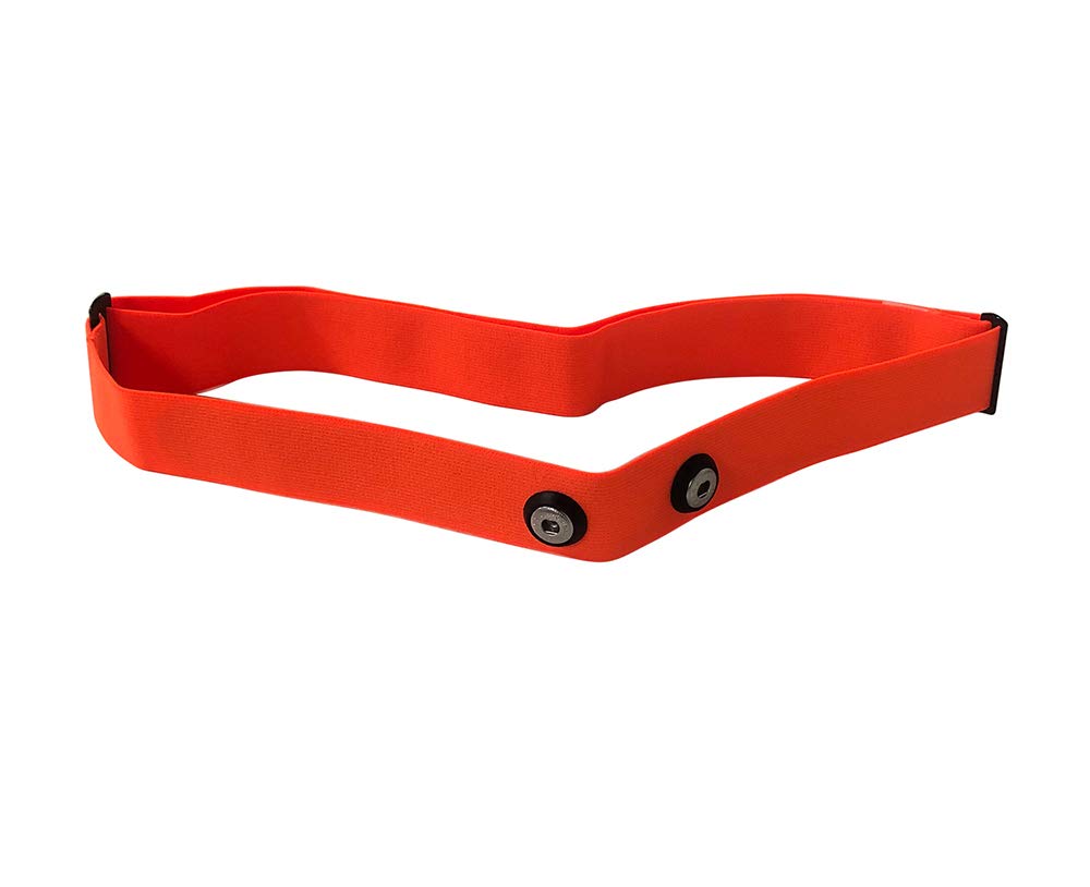TAOPE Elastic Sport Heart Rate Monitor Adjustable Chest Mount Belt Strap Bands Fitness Equipment for Garmin Wahoo - Bright Orange