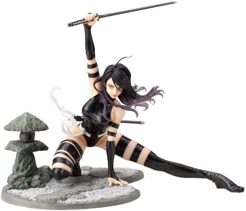 Showkig Baby X-Force Version Psylocke Ninja Outfit Bishoujo Marvel Beauty Girl X-Men Lingdie Ninja Equipment Boxed Beautiful Girl Hand-made Ornaments Gift 16cm