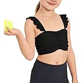 Girls Training Bra Ruffle Sports Dance Crop Top for Girls