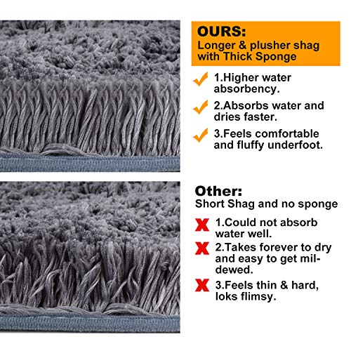 3 Luxury+Gray+Bathroom+Rugs+Shaggy