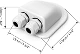 QWORK 2 Pcs IP68 Solar Cable Entry Gland Waterproof ABS 6-12mm Dual Cable Entry view 4