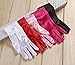 Black Satin Gloves Wrist Length For Ladies (Black)