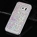 Galaxy S6 Case, Liujie Cute Funny Glitter Quicksand Dynamic Transparent 3D Flowing Star Hard PC Protection Phone Case for Samsung Galaxy S6 (pink+blue heart)