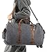 Kattee Rolling Duffle Bag with Wheels Canvas Travel Luggage Duffel Bag 50L (Light Gray)