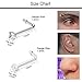 D.Bella Silver Nose Ring Hoop 18 Gauge-Nose Ring Hoop 8mm 10mm 12mm Nose Screws and Clear Nose Studs