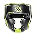 Sanabul Essential Boxing Headgear for Men & Women, Muay Thai MMA Headgear with Protective Padding, Full Face Coverage for Sparring Training, Green, S/M