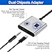 Pixel 2 Headphone and Charger Adapter, Autynie 2 IN 1 USB-C to 3.5mm Aux port with Type-C Fast Charging Port for Pixel 3/2/XL, New iPad, Essential Phone and More-Support DAC and Hi-Res Music (Silver)thumb 3