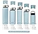 MIRA 12 Oz Stainless Steel Vacuum Insulated Wide Mouth Water Bottle with 2 Caps | Thermos Keeps Cold for 24 Hours, Hot for 12 Hours | Double Walled Powder Coated Travel Flask | Pearl Blue