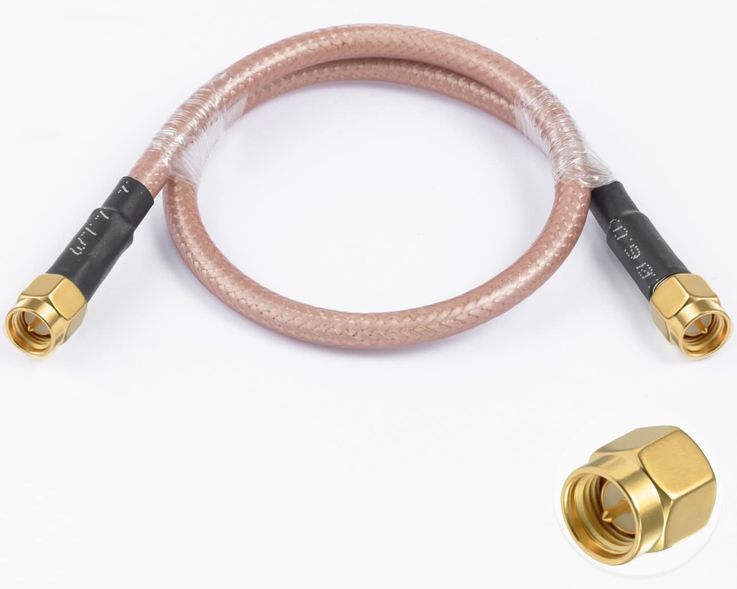 Vecys SMA Antenna Extension Cable SMA Male to Male Pigtail Cable WLAN Antenna Cable RG400 12"/30cm for WiFi Wireless Network 2G 3G 4G Antenna Router GSM Bluetooth WLAN LAN