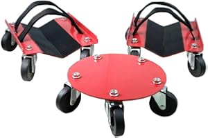 KASTFORCE Snowmobile Dolly Heavy Duty V-Slide with 2.5” PVC Swivel Casters and Rubber Pad Protecting Skis 1500 Lbs Capacity K