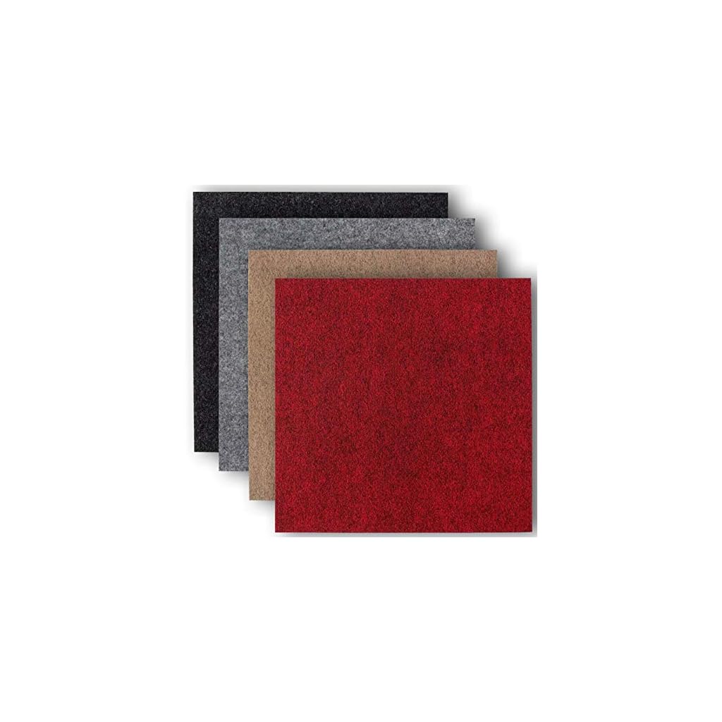 andiamo SelfAdhesive Felt Carpet Tiles Pack (4, 8 or 16m²), 40×40 each