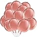 12 Packs 22 Inch 4D Balloons Large Foil Balloons Sphere Foil Balloons 4D Round Balloons for Birthday Wedding Baby Shower Party Decors (12 Packs, Rose Gold)