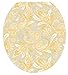 Toilet Tattoos, Toilet Seat Cover Decal,Antique Gold Paisley, Size Round/standard