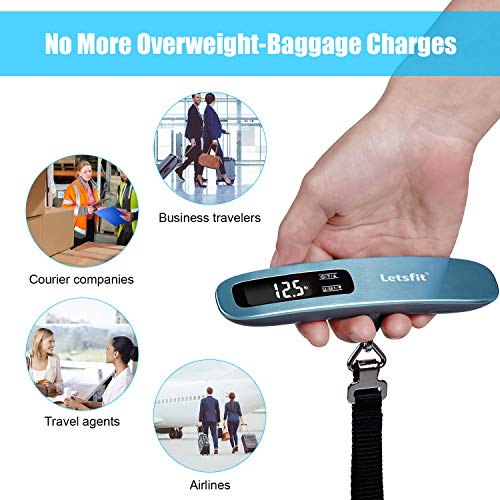 Letsfit Digital Luggage Scale, 110lbs Hanging Baggage Scale with