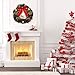 Safeeye Christmas Wreath with Ribbon and Bells, Outdoor Indoor Christmas Wreaths Garland Ornaments Christmas Decorations (12