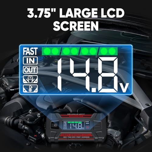 LOKITHOR J401 Car Battery Jump Starter, 2500A Battery Jumper Starter Portable, 12V Jump Box, Jumper Cables for Upto 8.5L Gas and 6.5L Diesel Engines, 60W Fast Charging, Smart Digital Screen LED Light
