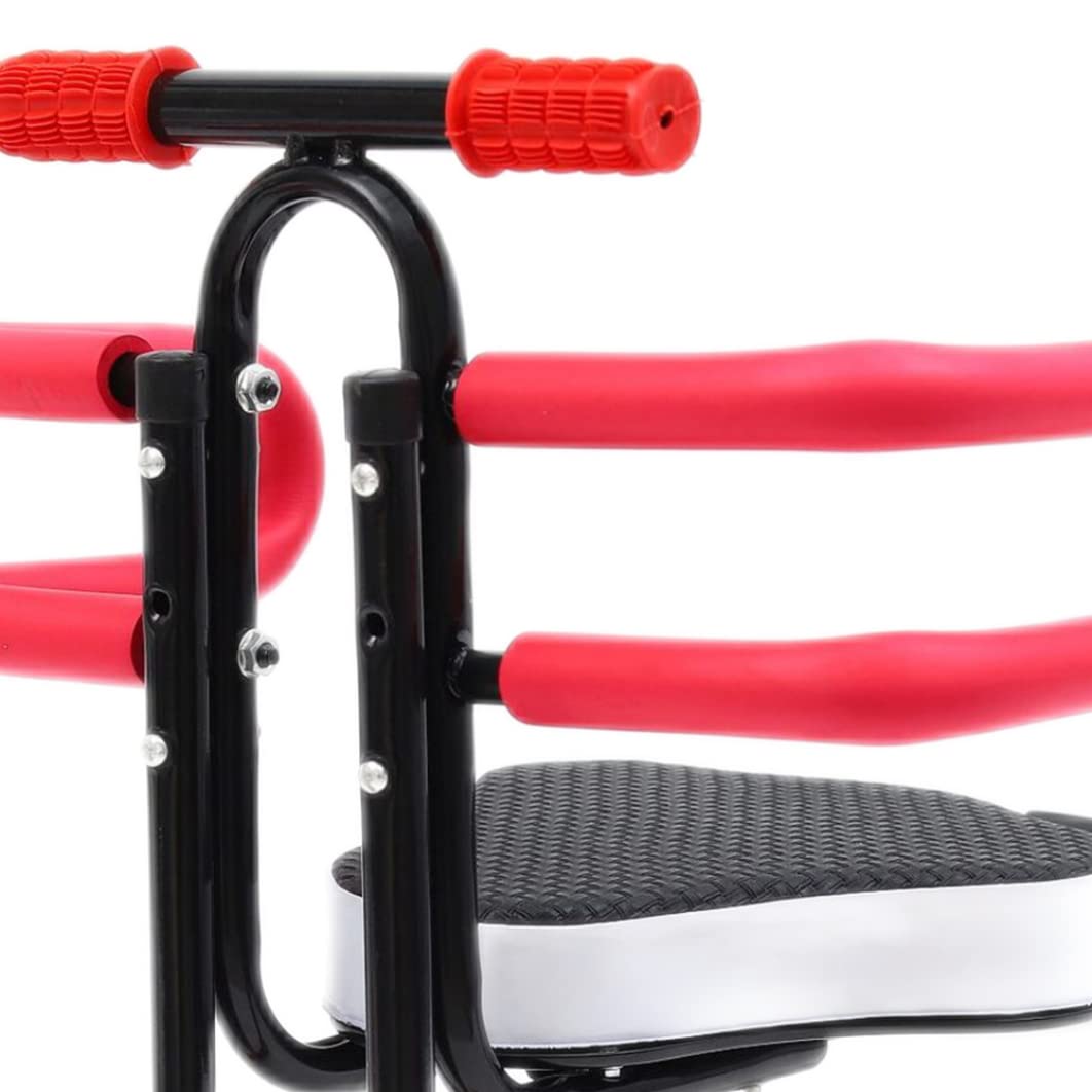 Baby Bike Seat Child Bike Saddle Safety Handle Front Mount Seat Foldable Baby Chair Bicycle Accessories Quick Release Bike Seat for Kids Bike Accessories.