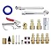 20Pcs Air Compressor Accessory Kit, Drillpro Pueumatic Air Fittings Tools, 1/4'' NPT Plugs, Blow Gun, Tire Pressure Pen with Inflatable Rod Kit for Blow Dust, Test Tire and Inflating for Car/Bike/Ball