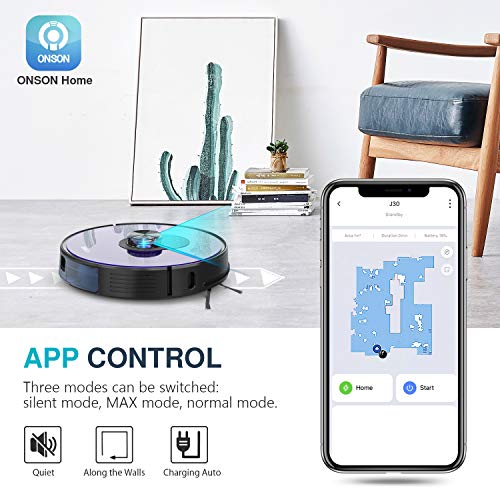 Robot Vacuum ONSON J30, 2700Pa Lidar Navigation Robotic Vacuum, NoGo