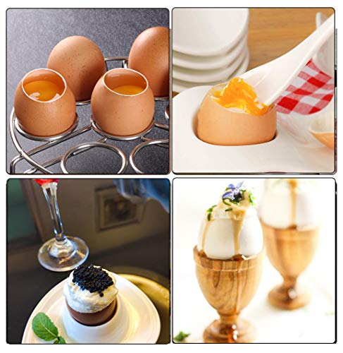 Egg Cracker Topper Set for Soft Hard Boiled Eggs Shell Removal Includes 1 Egg Cutter, 1 Egg Slicer and 4 Egg Cups