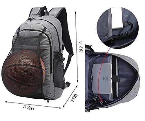 image for Gudui 15.6 Laptop Backpack, Water Resistant Casual Travel USB College 