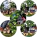 LeBeila Miniature Fairy Garden Stone Houses, 6 Mini Cottage House Miniatures Decor Accessories Fairies Gardening Decoration Statues Kit For Outdoor Patio Micro Landscape Yard Bonsai Decal Gifts (6PCS)