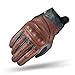 SHIMA Caliber Motrocycle Gloves for Men - Classic, Vintage, Reinforced, Summer Leather Biker Riding Gloves with Knuckle and Finger Protectors, Reinforced Palm (Brown, L)