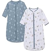 Miracle Baby Long Sleeve Sleep Sack 2-Pack, 100% Cotton Wearable Blanket Baby Sleeping Bag for Newborn Infant Toddler