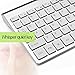 JOYACCESS Wireless Keyboard Combo Full-Size Whisper-Quiet Wireless Keyboard and Mouse for Desktop in Ergonomic Design-Silver