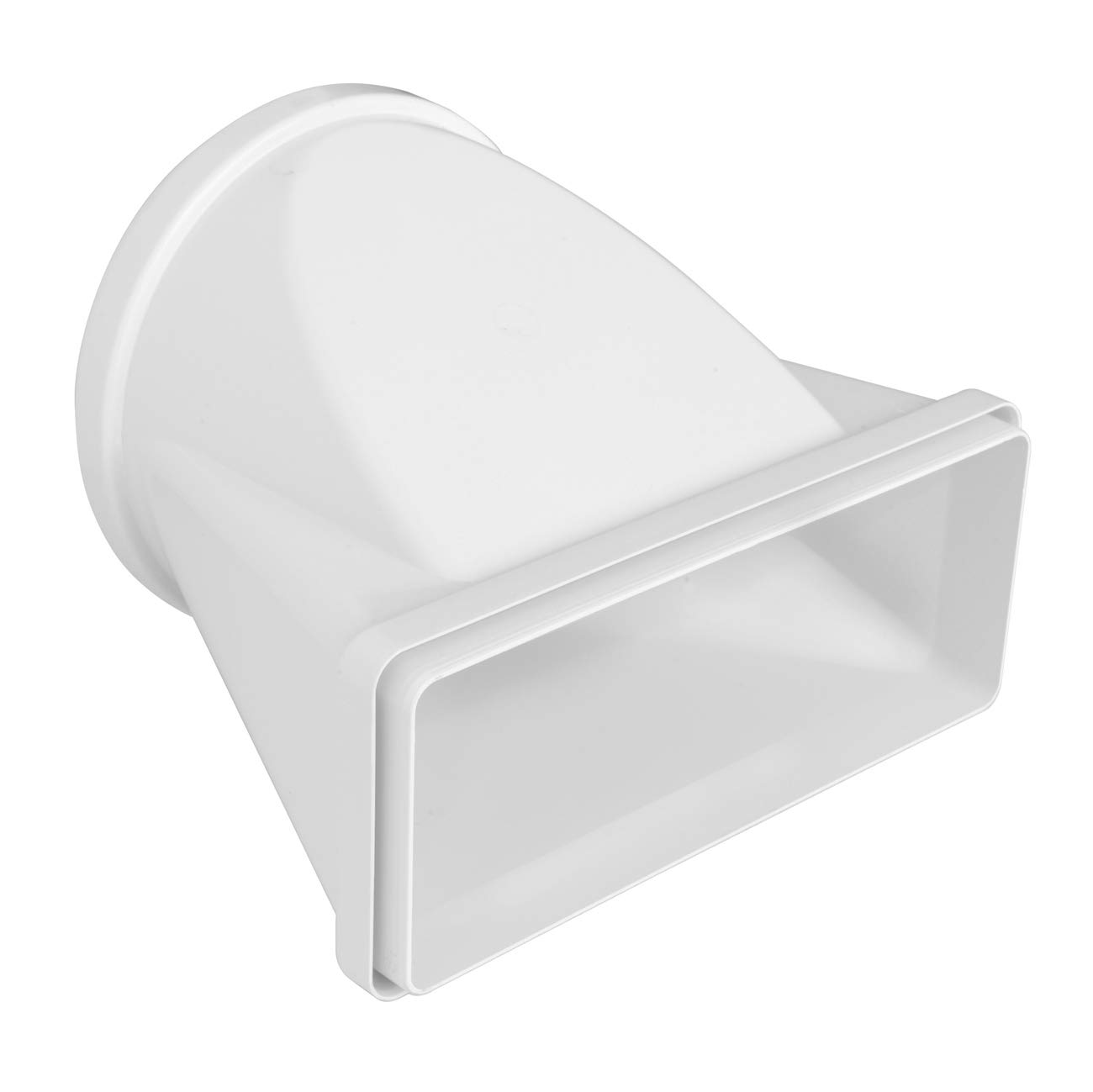 La Ventilazione CGO229B Horizontal Round Tube Joint ø 150 mm with FF Connections from Round to Rectangular Tube and Vice-Versa, 220 x 90 mm in ABS, White, for Ducting Kitchens and Bathrooms