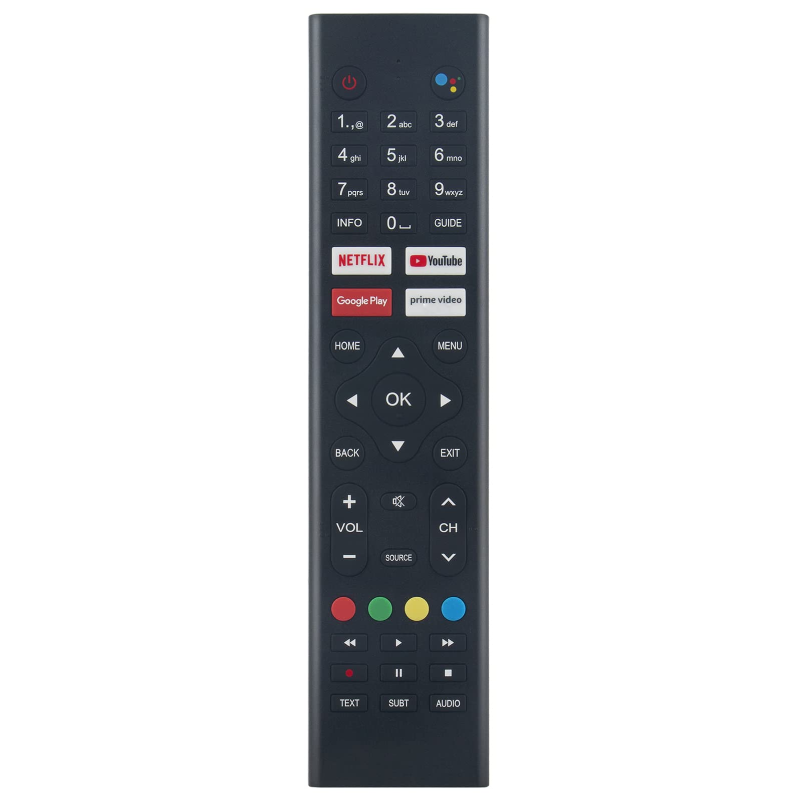 AULCMEET Replaced Voice Remote Control KT1946 Fit for Cello Logik SCEPTRE RCA JVC TV C2420G C3220G C4020G ZK4G0205 C6520RTS4K RS43F3-UK C6520RTS4K/L32AHE19 ZG0204 ZRTG0242 L32AHE19 ZG0223 RS43F3