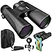 Stellax ZoomX Binoculars for Adults 10x42 Waterproof Binocular Prism BAK4 FMC Lens HD Binoculars for Bird Watching Hunting Traveling with Smartphone Adapter Carrying Bag Black
